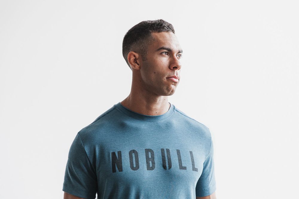 NOBULL Men's Tee - Deep Teal - Ireland (6402QCUKZ)